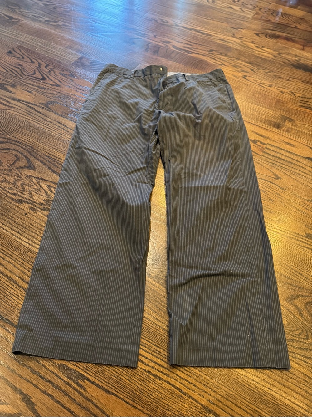 Banana Republic Factory Men's Pinstripe Dress Pants - Black